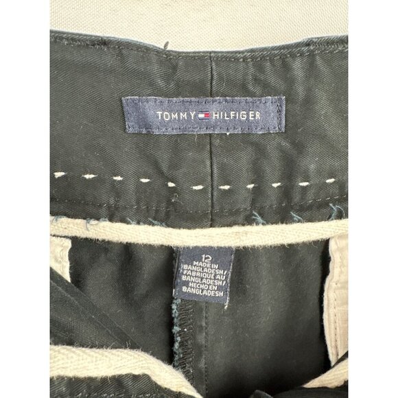 Tommy Hilfiger Womens Black Cotton Shorts Size 12 - Picture 3 of 6